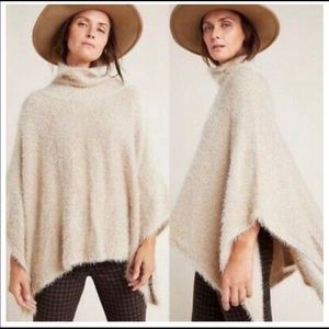 *NWOT ANTHROPOLOGIE AKEMI + KIN EYELASH SHIMMER LARA  PONCHO sz OS